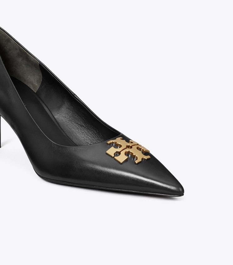 Tory Burch diseñador tacones Bailarinas Charlie en PERFECT BLACK / GOLD detalle