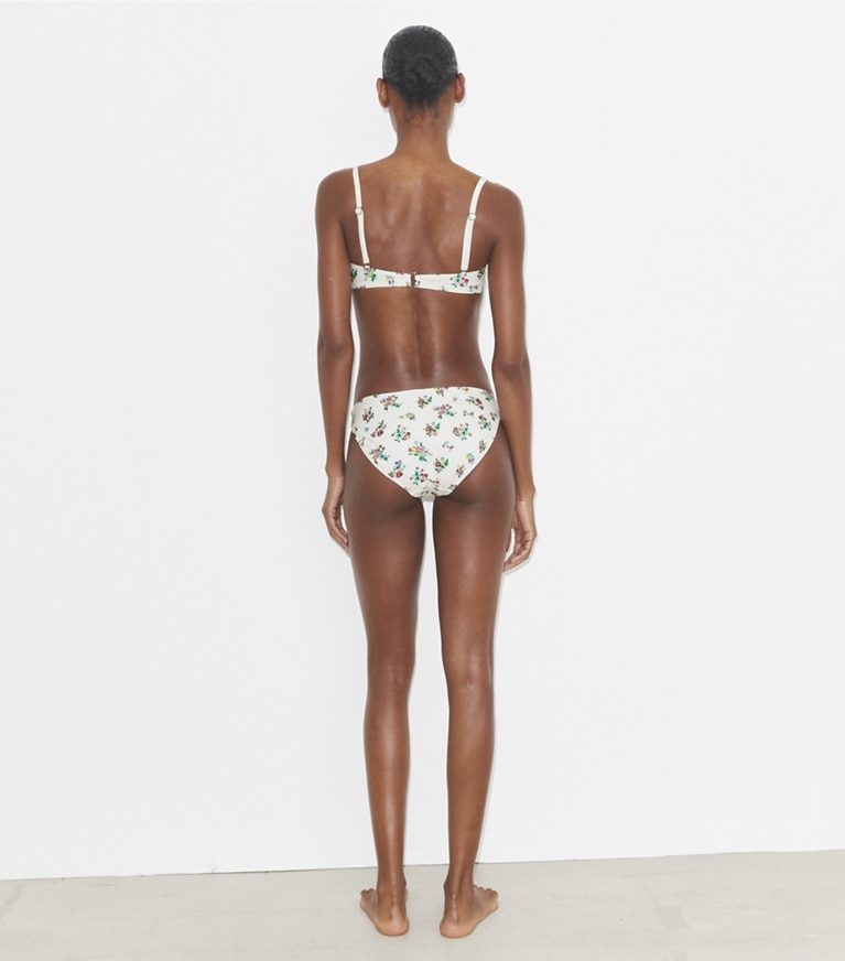 Tory Burch designer two pieces Balconette Bikini Top in Multi Ditsy Floral front