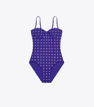 Bee Tank Swimsuit: Women's Designer One Pieces | Tory Burch