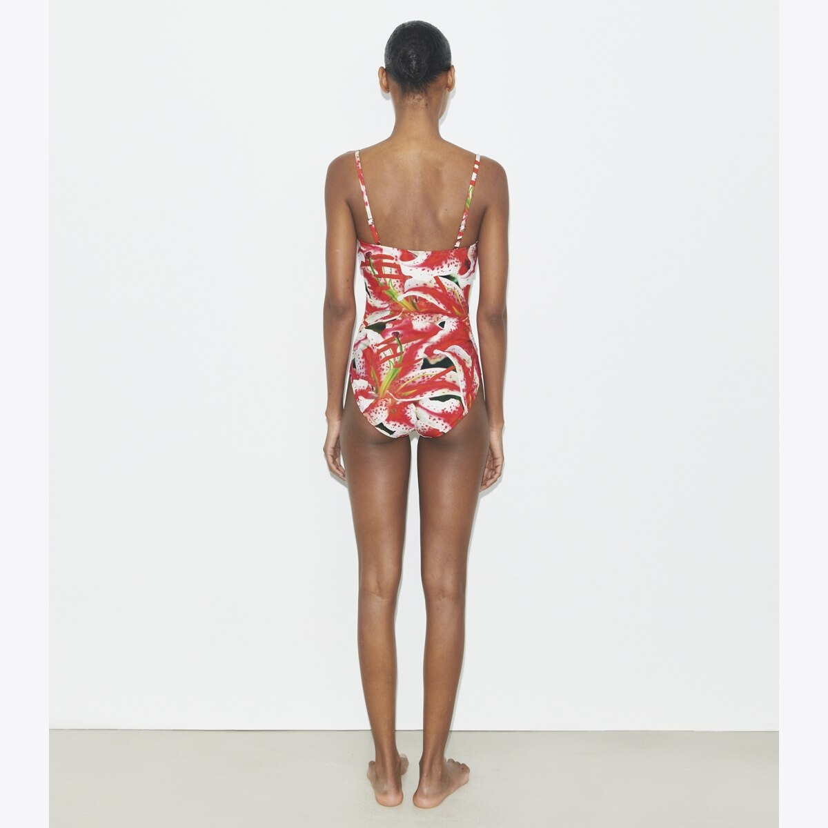 Tory Burch★FLOWER BANDEAU SWIMSUIT Tory Burch Costa Floral Bandeau Bikini Top In Love Floral