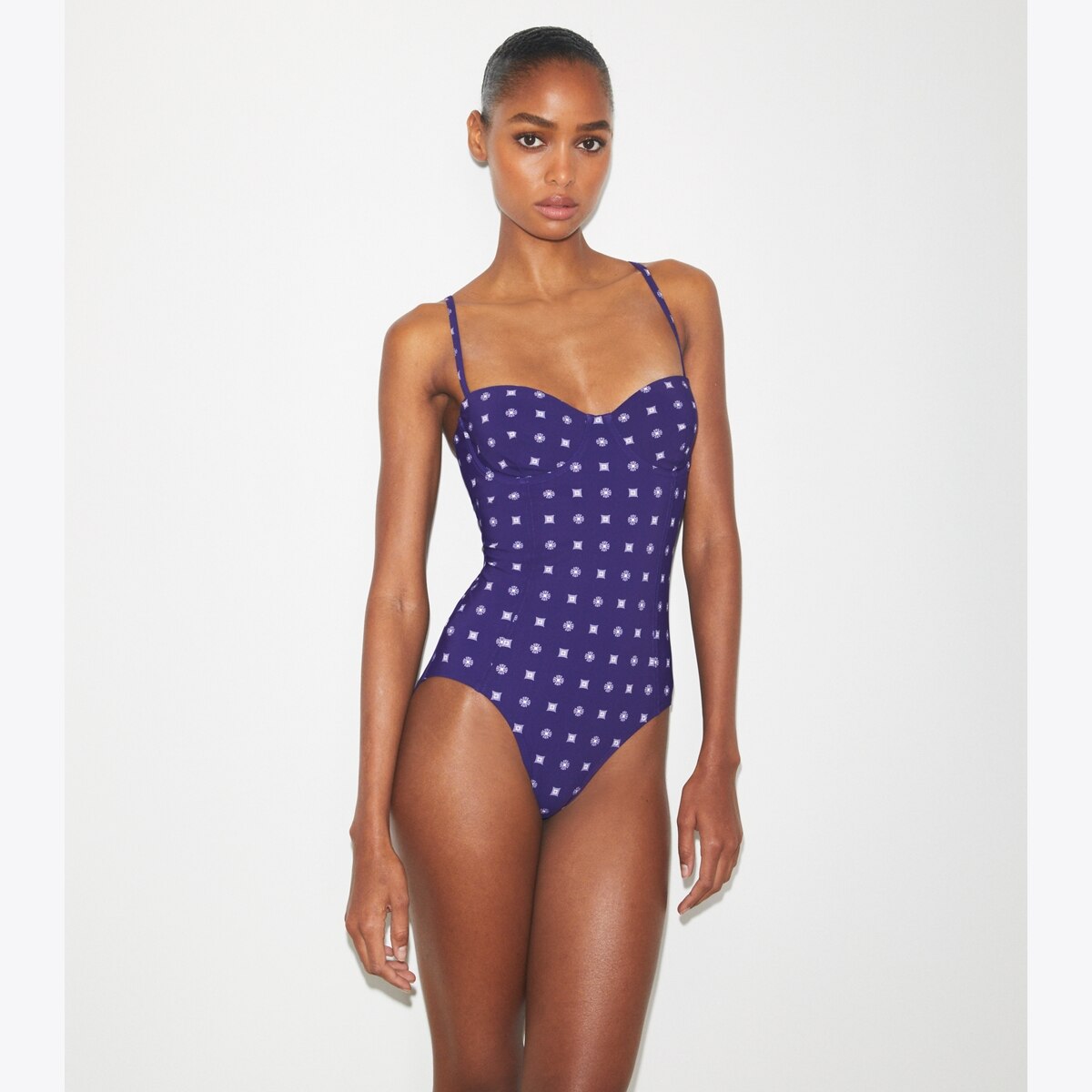 Balconette Swimsuit: Women's Designer One Pieces | Tory Burch