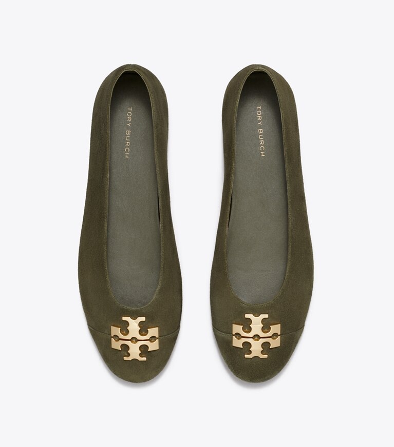 Tory Burch designer mocassini Ballerina Charlie in LECCIO / LECCIO / GOLD superiore