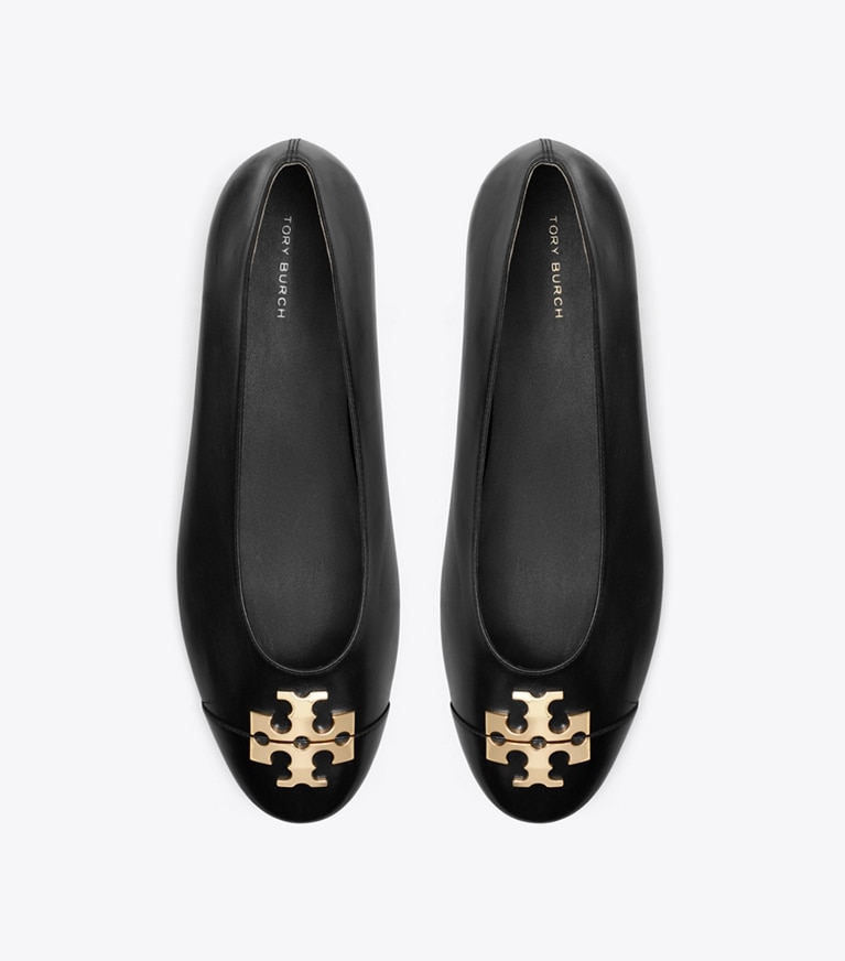 Tory Burch designer mocassini Ballerina Charlie in PERFECT BLACK / GOLD superiore