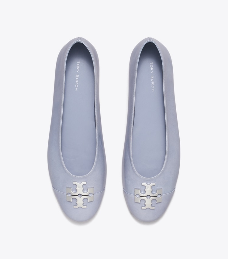 Tory Burch designer mocassini Ballerina Charlie in VAPOR BLUE / SILVER superiore