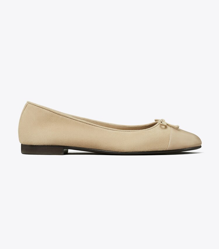Tory Burch designer mocassini Ballerina con punta a contrasto in AVOLA side