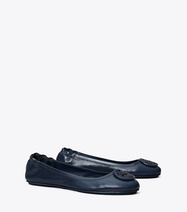 Tory Burch designer mocassini Ballerina da viaggio Minnie in NEW NAVY angle