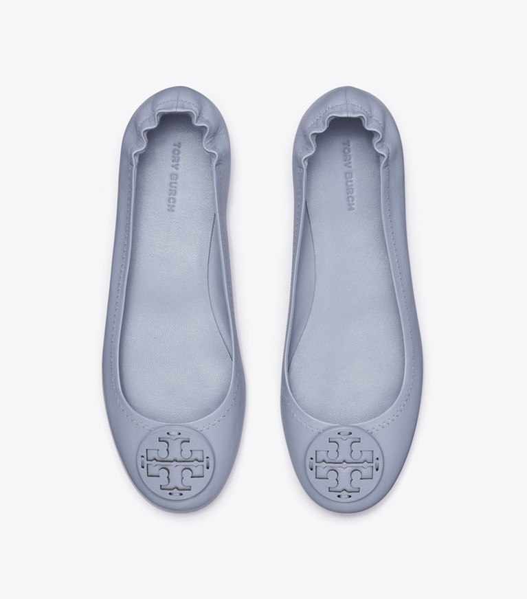 Tory Burch designer mocassini Ballerina da viaggio Minnie in DEW BLUE angle