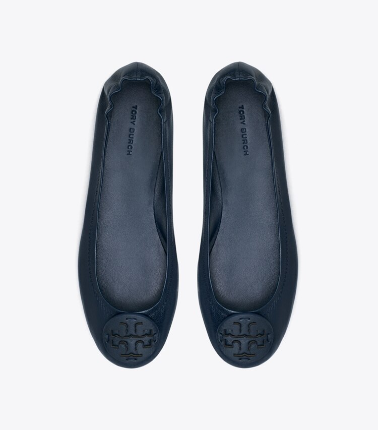 Tory Burch designer mocassini Ballerina da viaggio Minnie in NEW NAVY superiore
