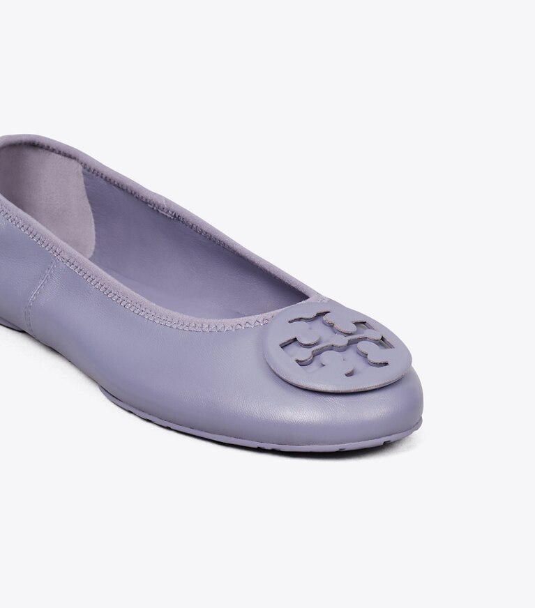 Tory Burch designer mocassini Ballerina da viaggio Reva in DARK LOTUS dettaglio