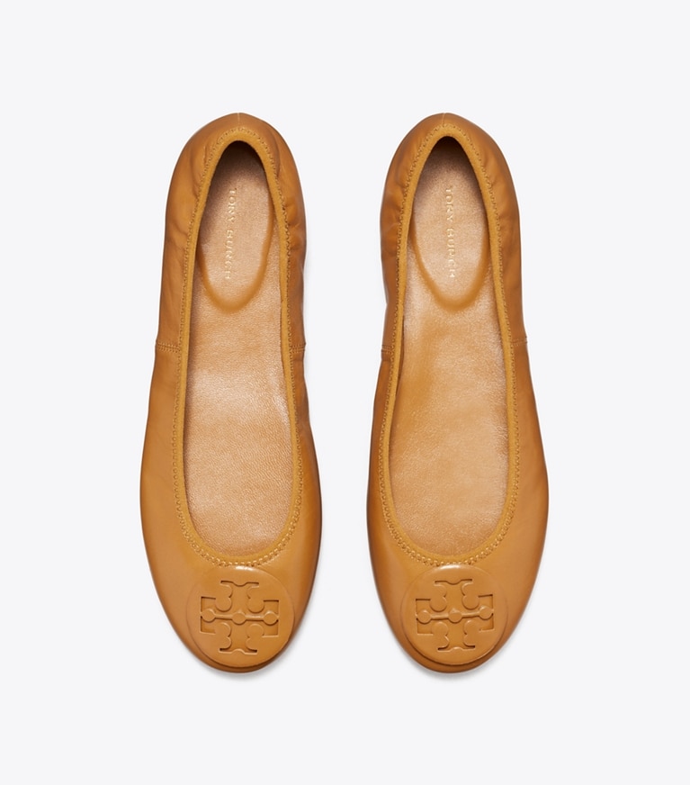 Tory Burch designer mocassini Ballerina da viaggio Reva in WALNUT / WALNUT superiore