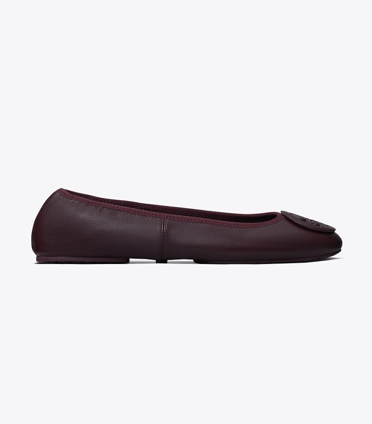 Tory Burch designer mocassini Ballerina da viaggio Reva in DARK CARMINE / DARK CARMINE side