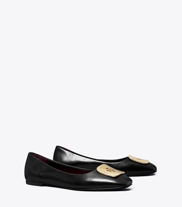 Tory Burch designer mocassini Ballerina Georgia in PERFECT BLACK angle