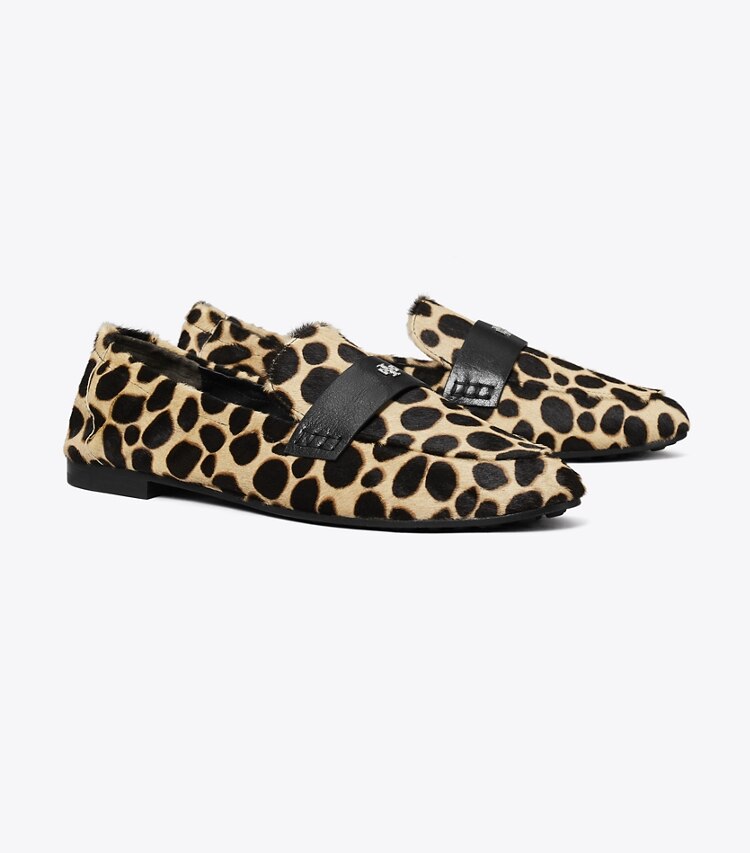 Tory Burch designer loafers Ballerina-Loafer in TRENCH / PERFECT BLACK angle