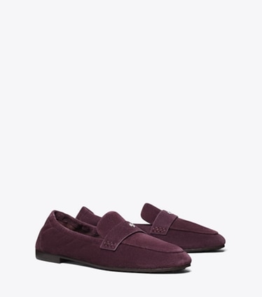 Tory Burch designer loafers Ballerina-Loafer in PLUM angle