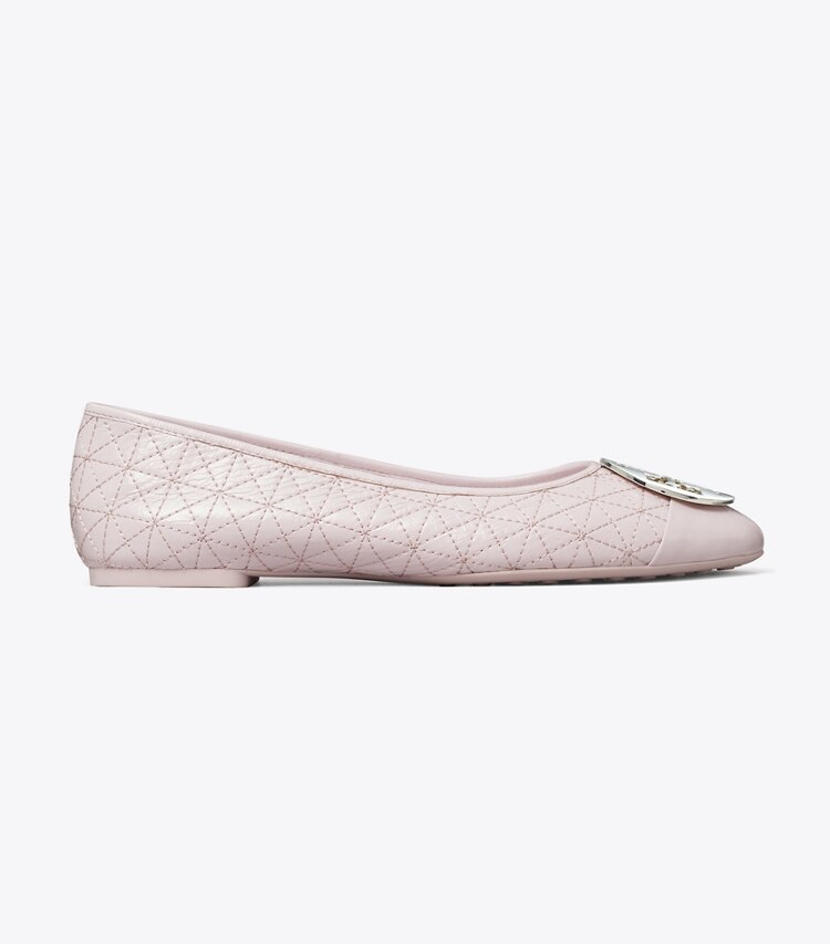 Tory Burch diseñador zapatos planos Ballerinas acolchadas Claire en LIGHT PURPLE lateral