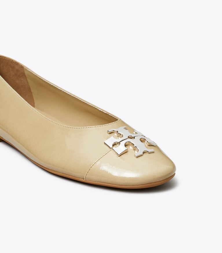 Tory Burch diseñador zapatos planos Ballerinas Charlie en PALO SANTO / PALO SANTO / SILVER detalle