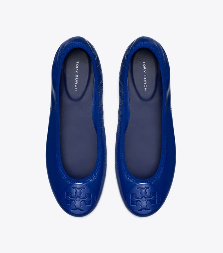 Tory Burch diseñador zapatos planos Ballerinas de viaje Reva en BALLPOINT BLUE / BALLPOINT BLUE vista superior