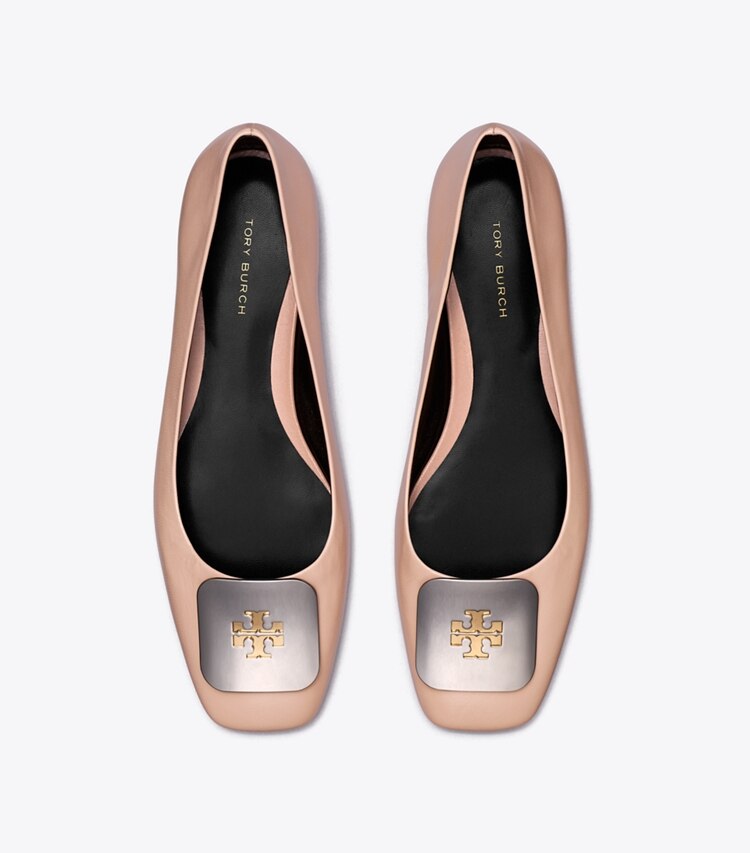 Tory Burch diseñador zapatos planos Ballerinas Georgia en PINK BRICK vista superior