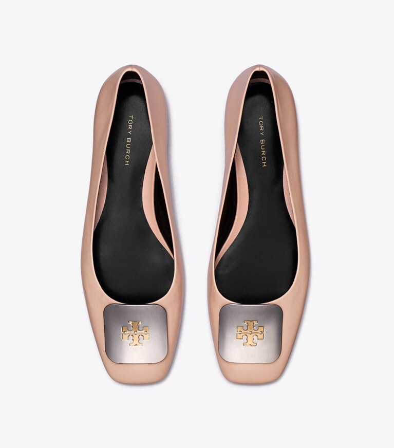 Tory Burch diseñador zapatos planos Ballerinas Georgia en PINK BRICK vista superior