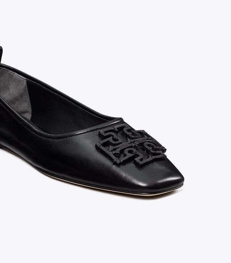 Tory Burch diseñador zapatos planos Ballerinas Ines en PERFECT BLACK detalle