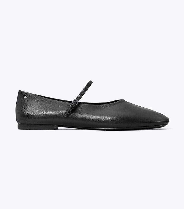 Tory Burch diseñador zapatos planos Ballerinas Mary Jane en PERFECT BLACK lateral