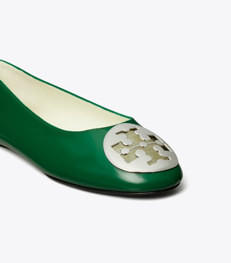 Tory Burch diseñador zapatos planos Ballerinas Reva en GRASS detalle