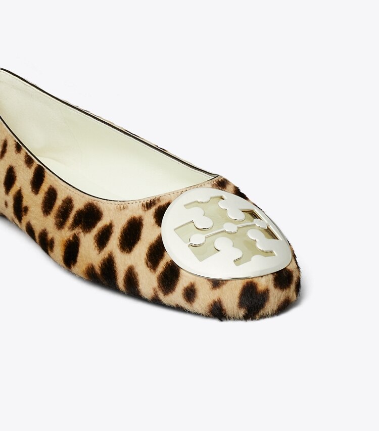 Tory Burch diseñador zapatos planos Ballerinas Reva en CHEETAH SPOTS detalle
