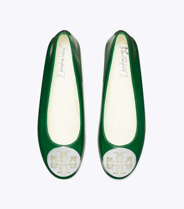 Tory Burch diseñador zapatos planos Ballerinas Reva en GRASS vista superior