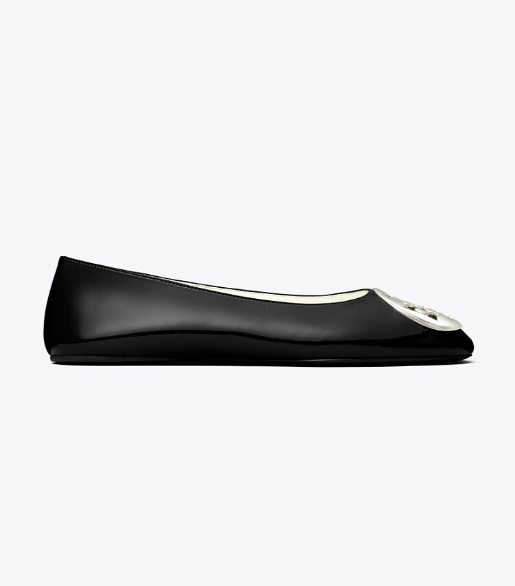 Tory Burch diseñador zapatos planos Ballerinas Reva en PERFECT BLACK lateral