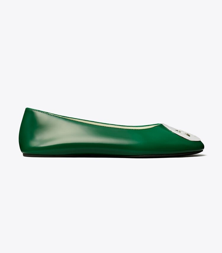Tory Burch diseñador zapatos planos Ballerinas Reva en GRASS lateral
