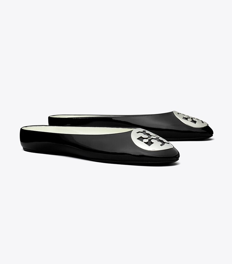 Tory Burch diseñador zapatos planos Ballerinas tipo chinela Reva en PERFECT BLACK ángulo
