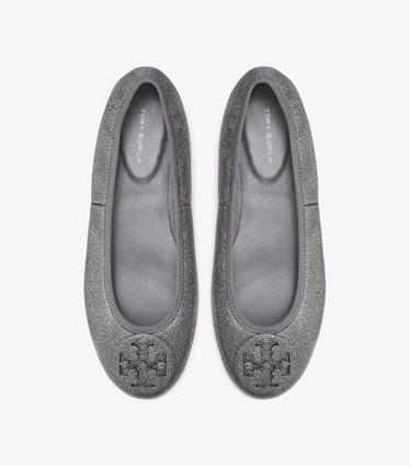 Tory Burch designer mocassins Ballerine de voyage Reva Pavé dans LAPIS / LAPIS vue du dessus