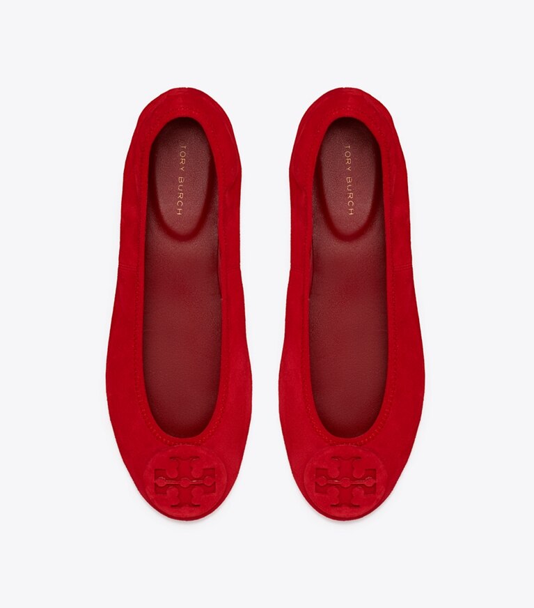 Tory Burch designer mocassins Ballerine Reva Travel dans TOUCAN RED / TOUCAN RED vue du dessus