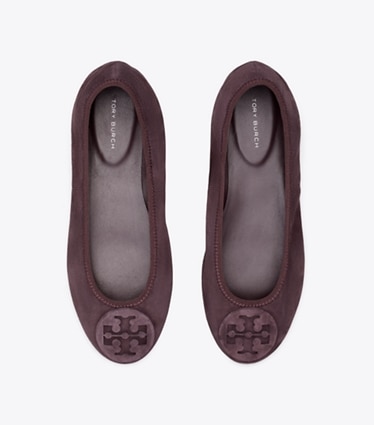 Tory Burch designer mocassins Ballerine Reva Travel dans SMOKY PLUM / SMOKY PLUM vue du dessus