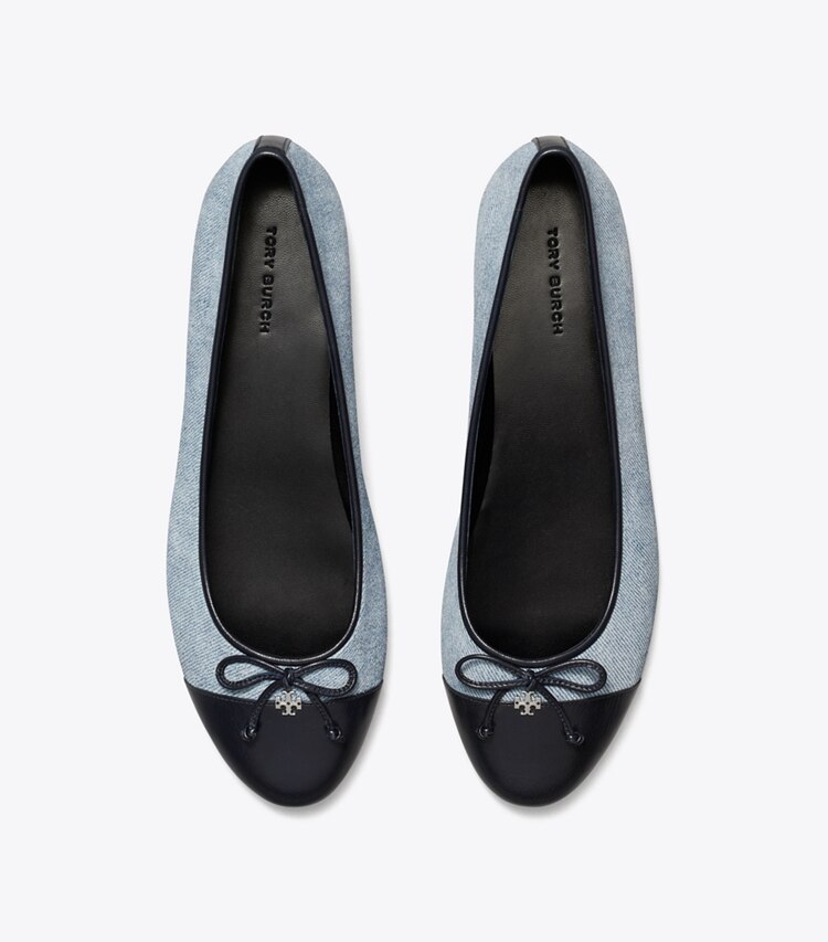 Tory Burch designer mocassins Ballerines à bout contrasté in BLUE CLOUD / NEW NAVY dessus