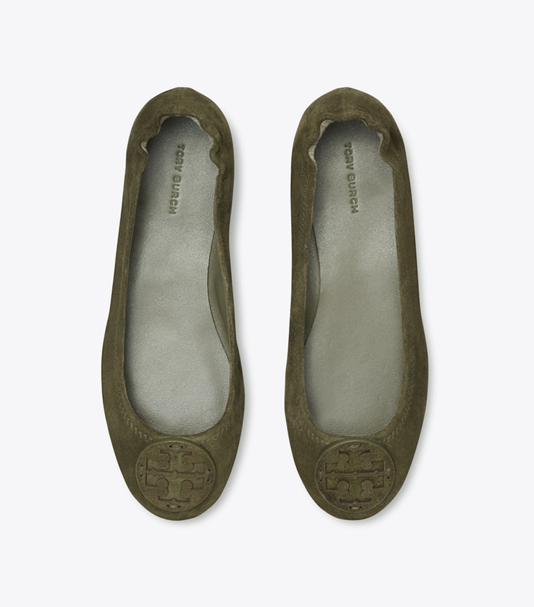 Tory Burch designer mocassins Ballerines de voyage Minnie en daim in ANETO angle