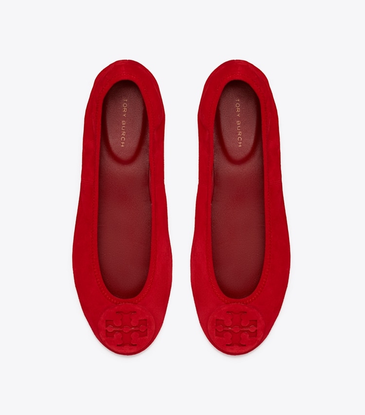 Tory Burch designer mocassins Ballerines de voyage Reva in TOUCAN RED / TOUCAN RED dessus