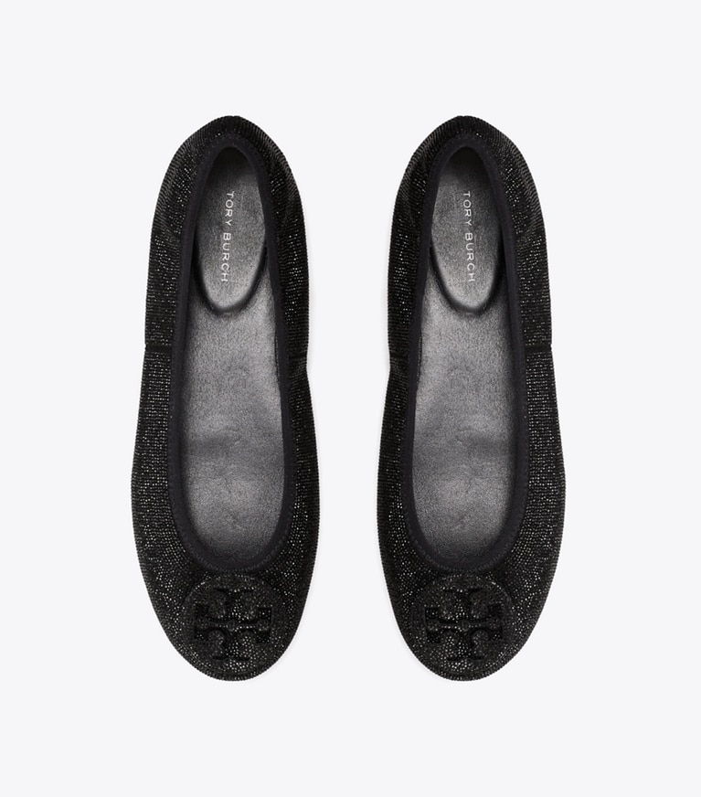 Tory Burch designer mocassins Ballerines de voyage Reva pavées in PERFECT BLACK / PERFECT BLACK dessus