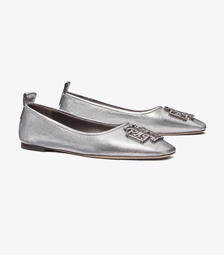 Tory Burch designer mocassins Ballerines Ines dans Silver angle