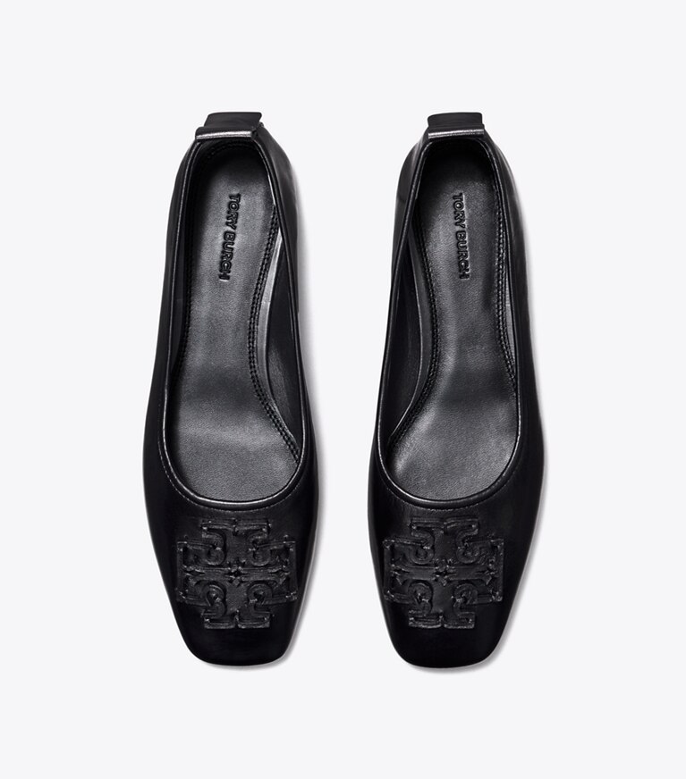 Tory Burch designer mocassins Ballerines Ines dans PERFECT BLACK vue du dessus