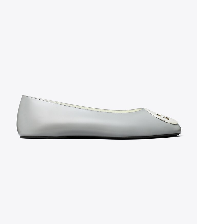 Tory Burch designer mocassins Ballerines Reva in LOUTRE GRAY side