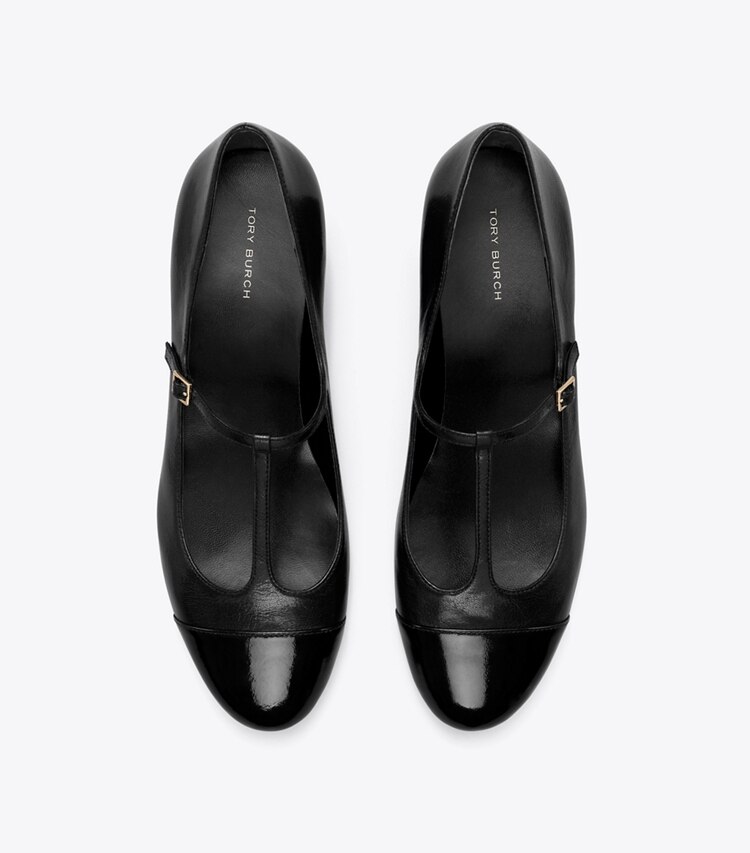 Tory Burch designer mocassins Ballerines Salomé à bout contrasté in PERFECT BLACK / PERFECT BLACK dessus