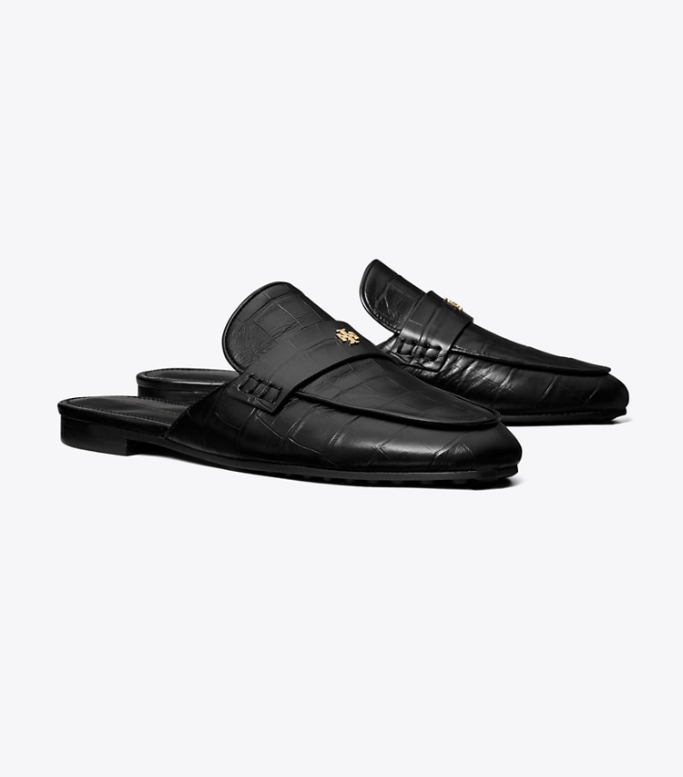 Tory Burch designer flats Ballet Backless Loafer in PERFECT BLACK angle