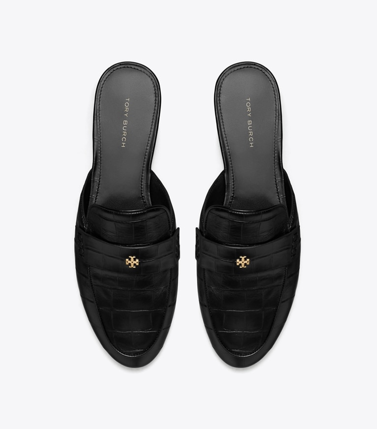 Tory Burch designer flats Ballet Backless Loafer in PERFECT BLACK angle