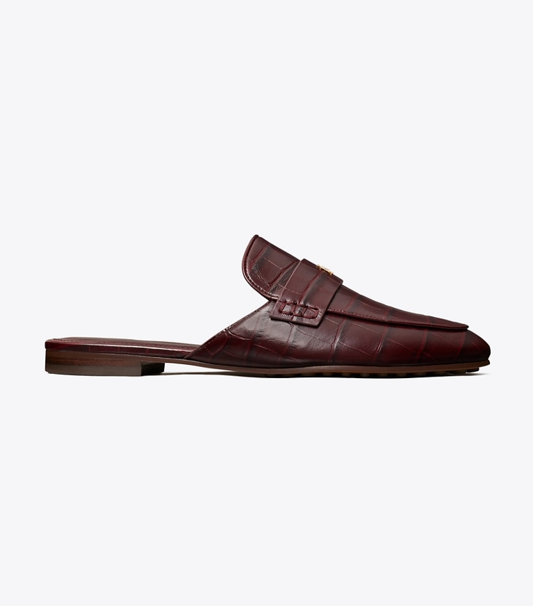 Tory Burch designer flats Ballet Backless Loafer in BORDEAUX angle