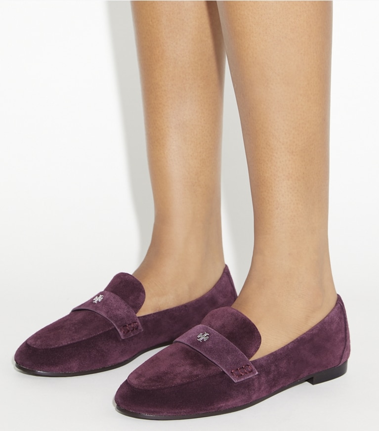 Tory Burch designer flats Ballet Loafer in PLUM angle