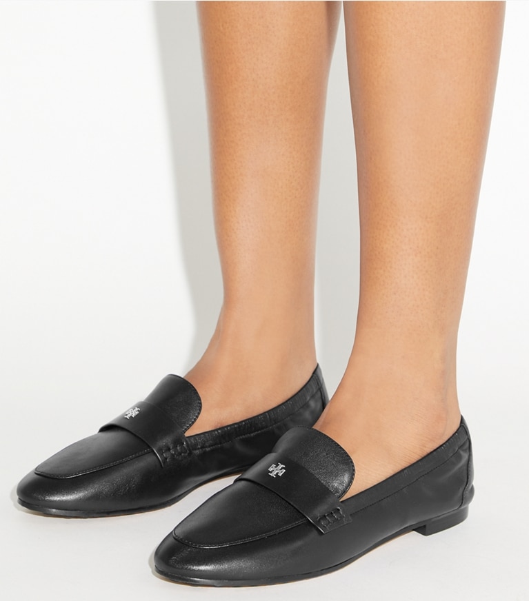 Tory Burch designer flats Ballet Loafer in PERFECT BLACK angle