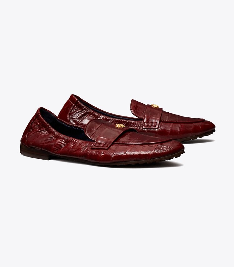 Tory Burch designer flats Ballet Loafer in Wine / Wine angle
