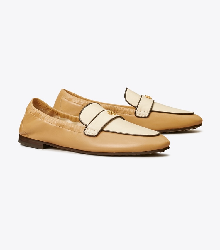 Tory Burch designer flats Ballet Loafer in CREAM / GINGER MOOSE / COCO angle