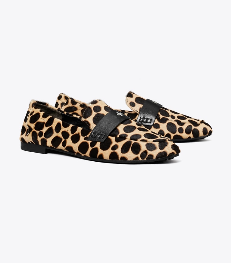 Tory Burch designer flats Ballet Loafer in TRENCH / PERFECT BLACK angle